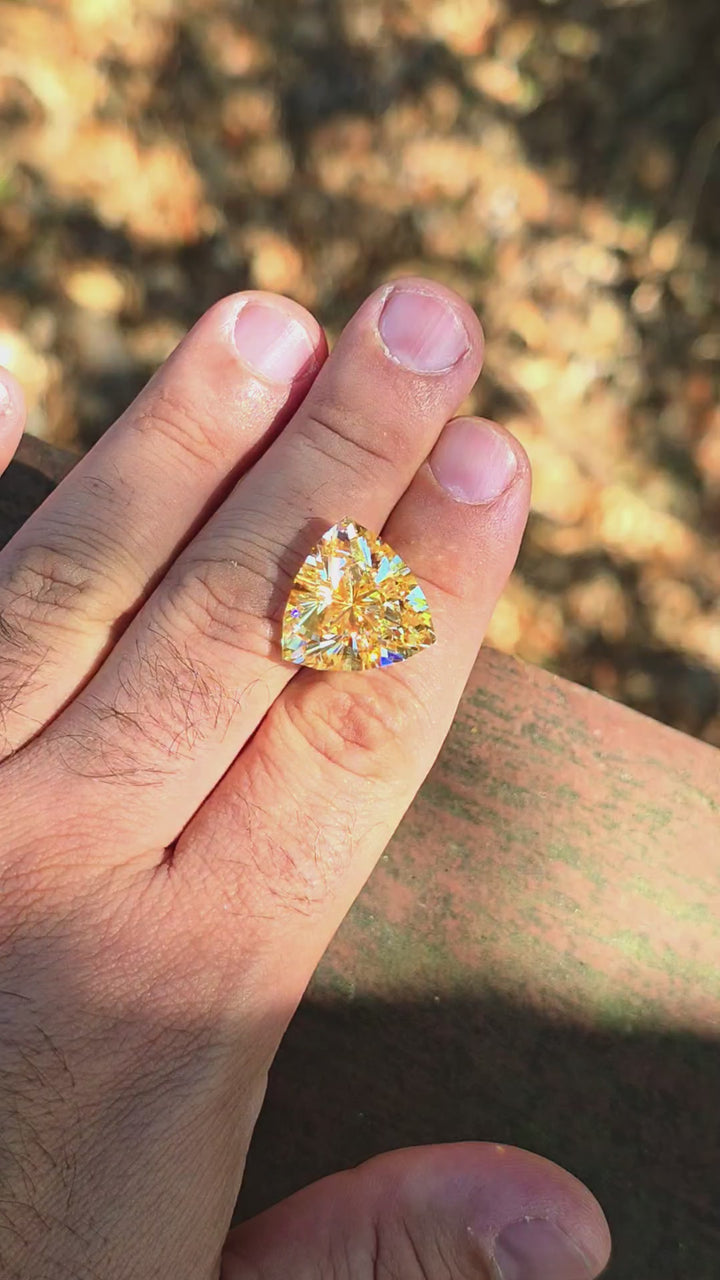 Experimental Samarium YAG, Trillian Internal Reflections Cut, 32.75 Carats