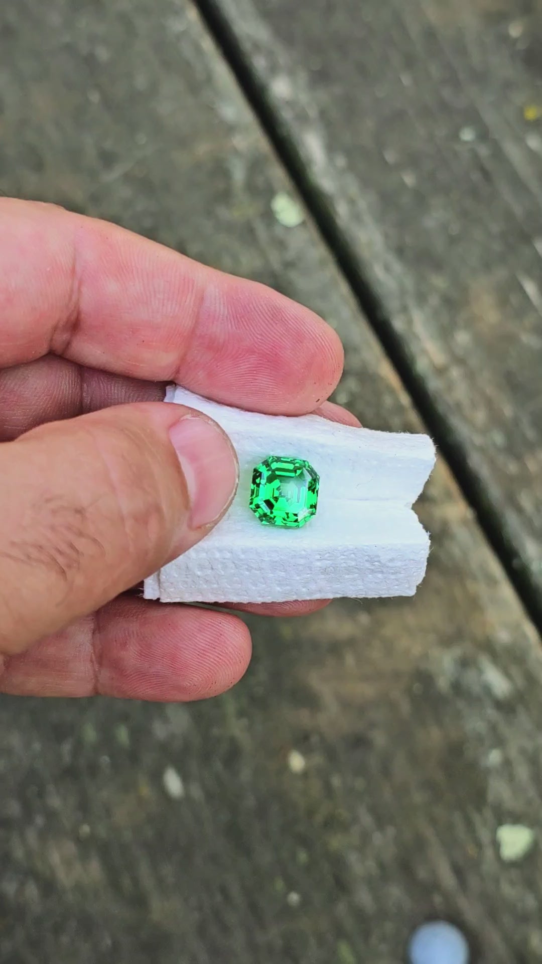 Green CTH YAG, Asscher Cut, 8.48 Carats