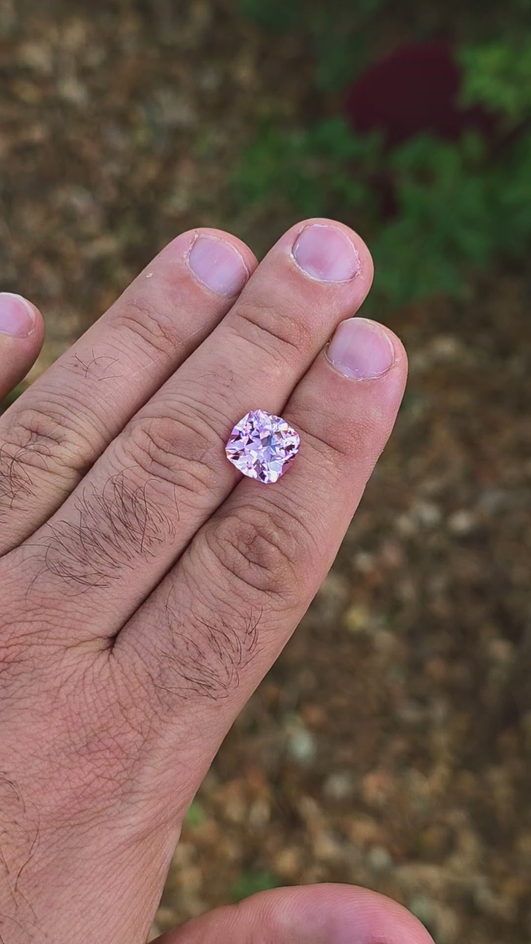 Pinkish Peach Padparadscha Lab Sapphire, House Of Sylas Cushion Cut, 7.17 Carats