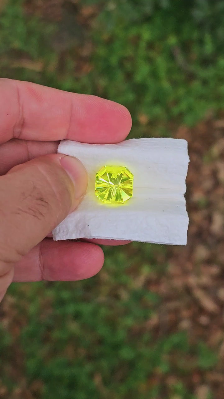Cerium Doped YAG, Tessellation Cut, 16.00 Carats