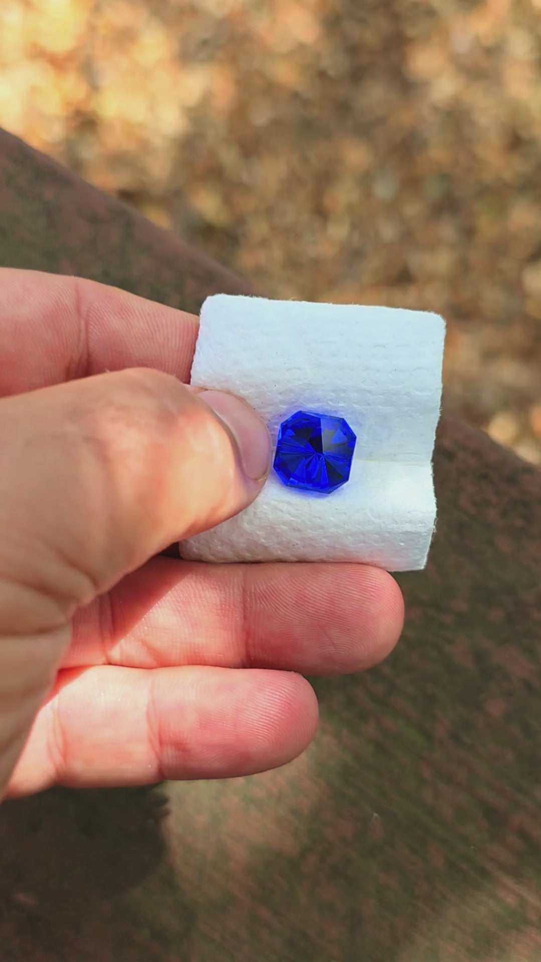 Djeva Fire Blue Lab Spinel, Tessellation Cut, 7.20 Carats