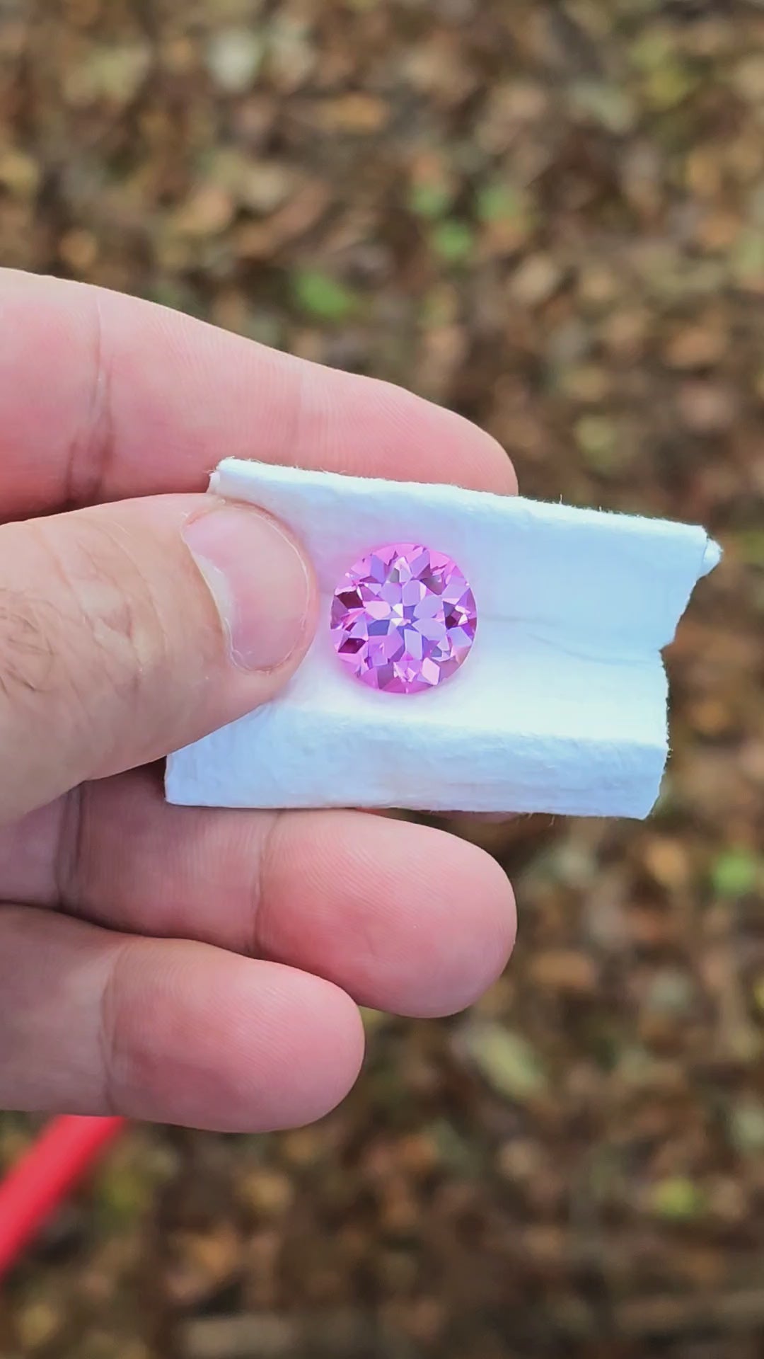 Barbie Pink Lab Sapphire, Traditional Round Brilliant Cut, 11.69 Carats