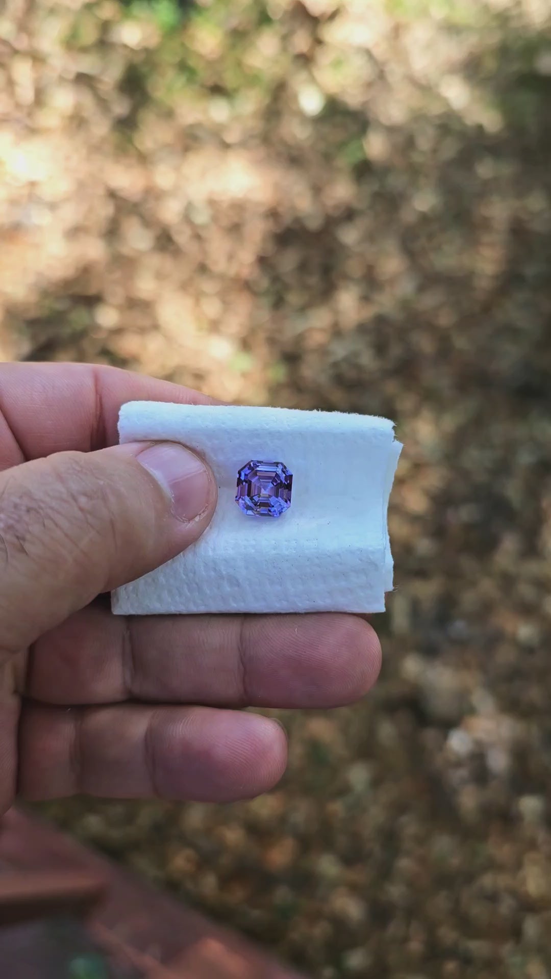 Light Purple Lab Sapphire, Asscher Cut, 6.26 Carats