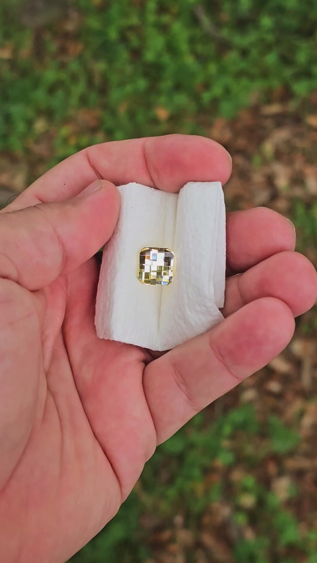 Experimental Samarium YAG, Pixel Square Cut, 9.00 Carats