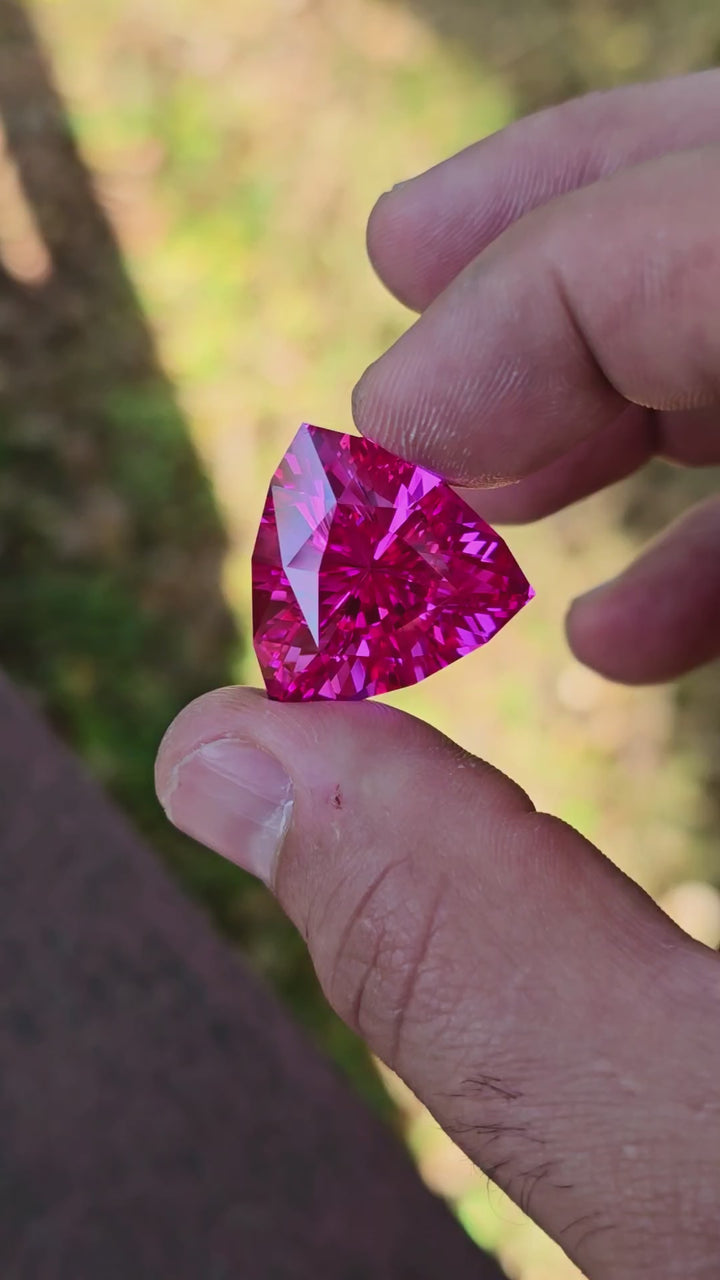 Star Wars Pink Laser Ruby, Trillian Internal Reflections Cut, 46.6 Carats