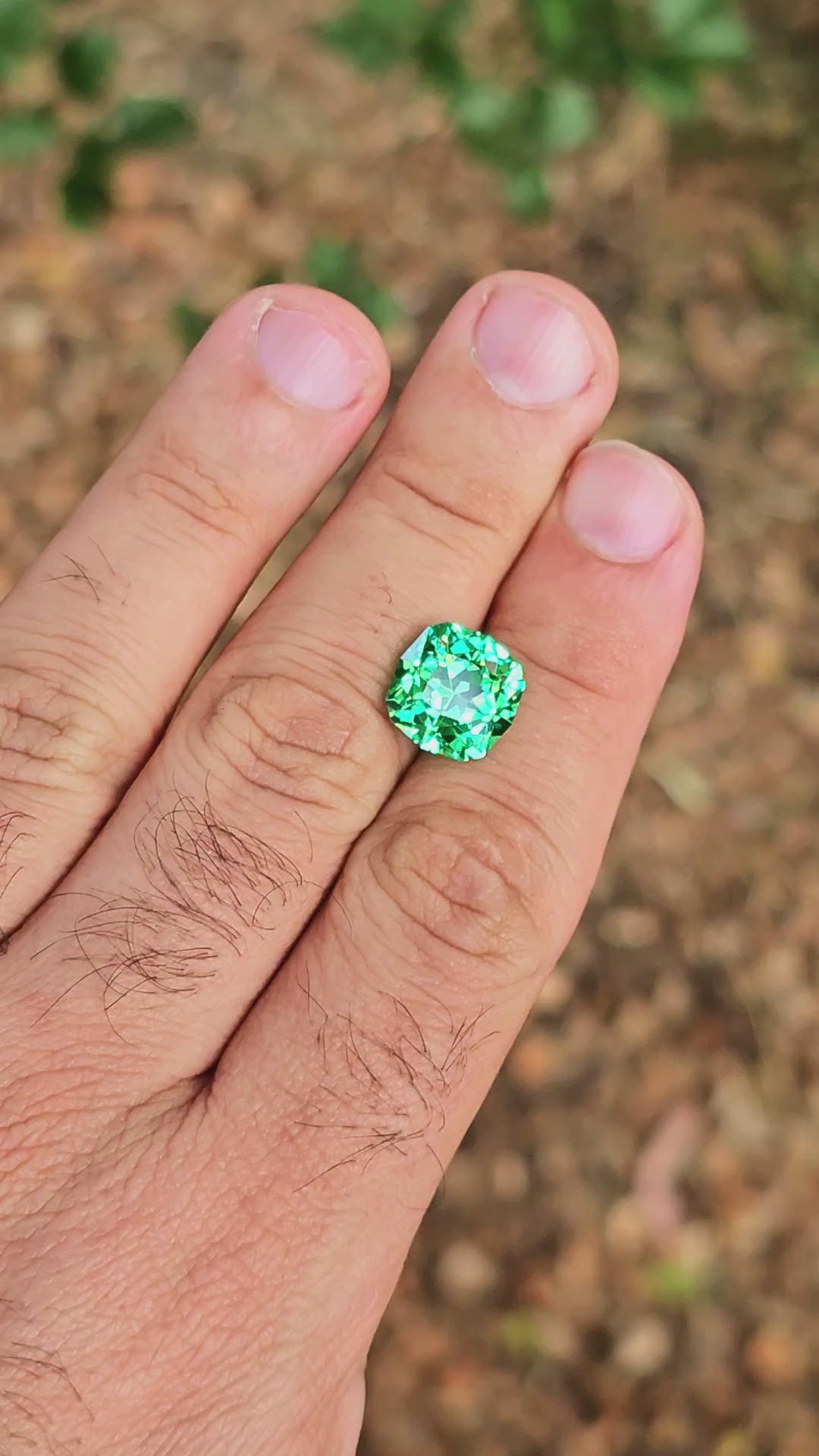 Vivid Green Vanadium YAG, House Of Sylas Cushion Cut, 9.60 Carats