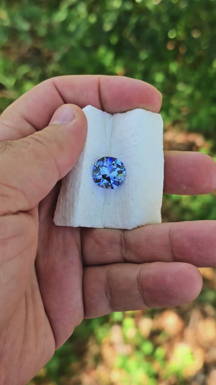 Blue Czochralski Lab Sapphire, Antique Cushion Cut, 10.60 Carats