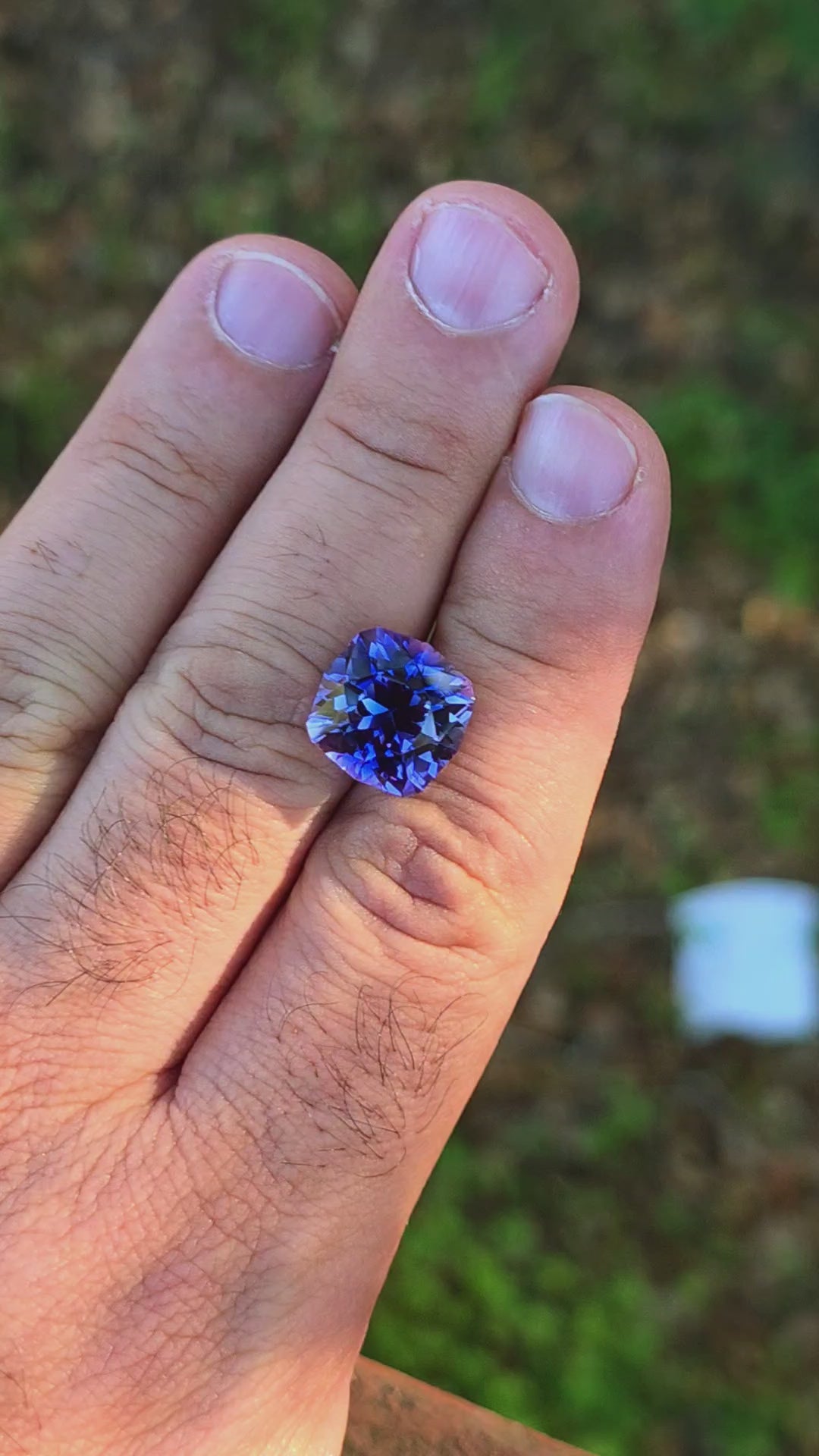 Light Purple Lab Sapphire, House Of Sylas Cushion Cut, 12.70 Carats