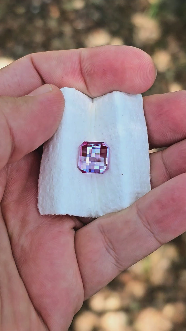 Repurposed Laser Alexandrite, Pixel Square Cut, 6.50 Carats