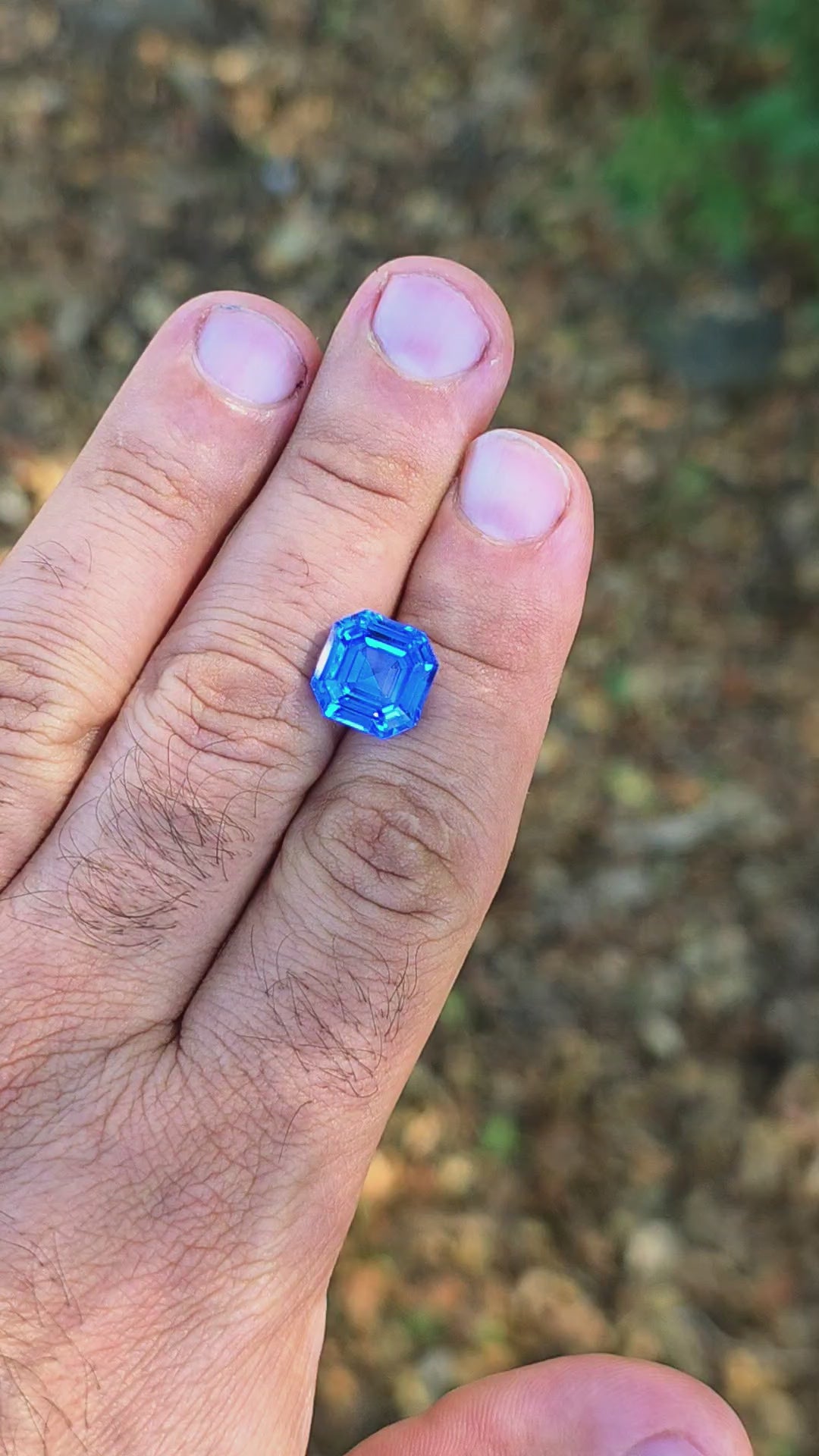 Czochralski Cobalt Spinel, Asscher Cut, 7.94 Carats