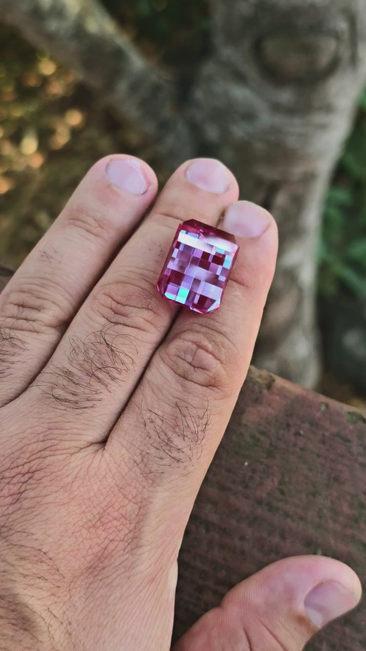 Repurposed Laser Alexandrite, Pixel Rectangle Cut, Carats