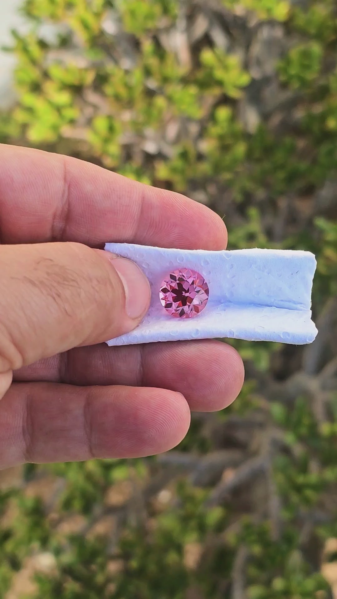 Sunrise Padparadscha Lab Sapphire, Traditional Round Brilliant Cut, 8.08 Carats