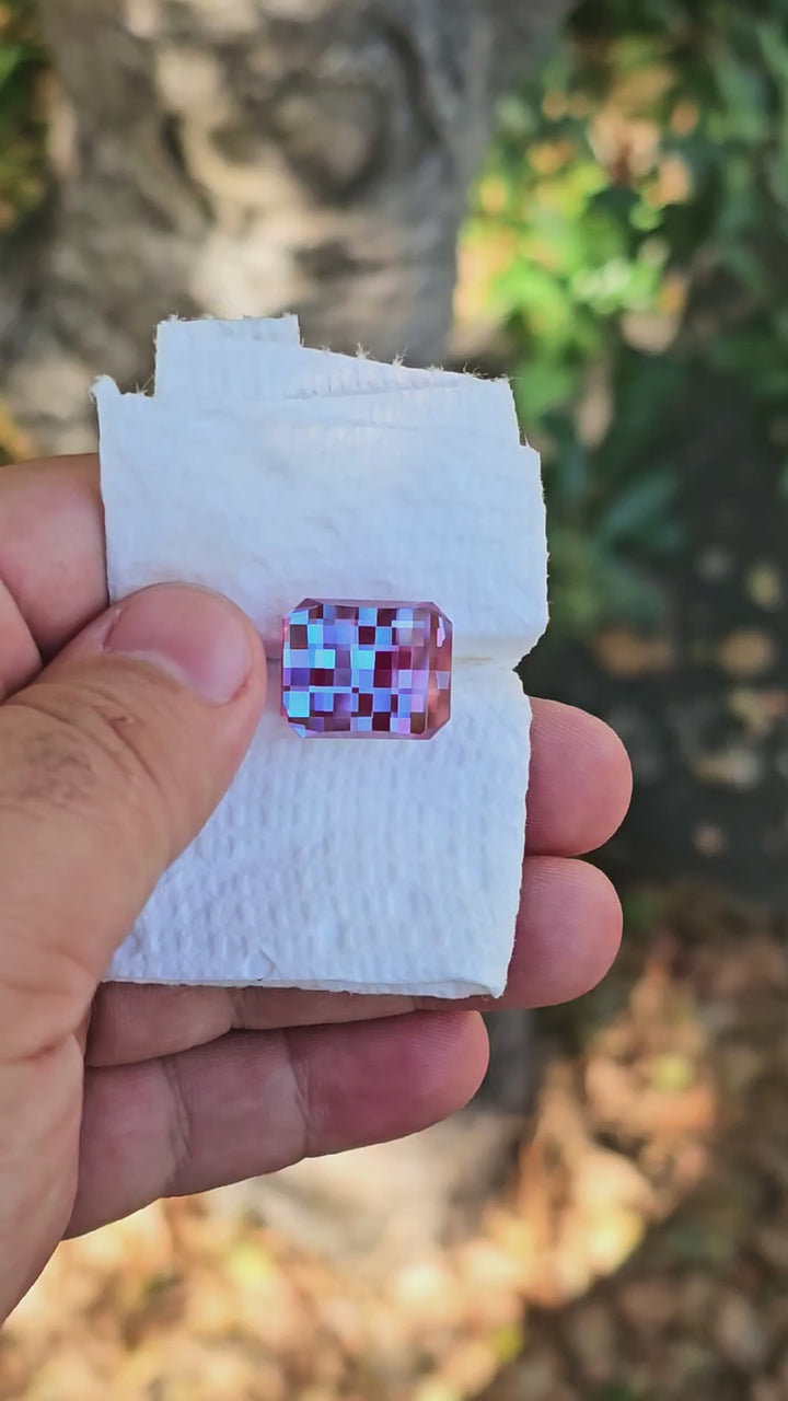 Repurposed Laser Alexandrite, Pixel Rectangle Cut, 26.7 Carats