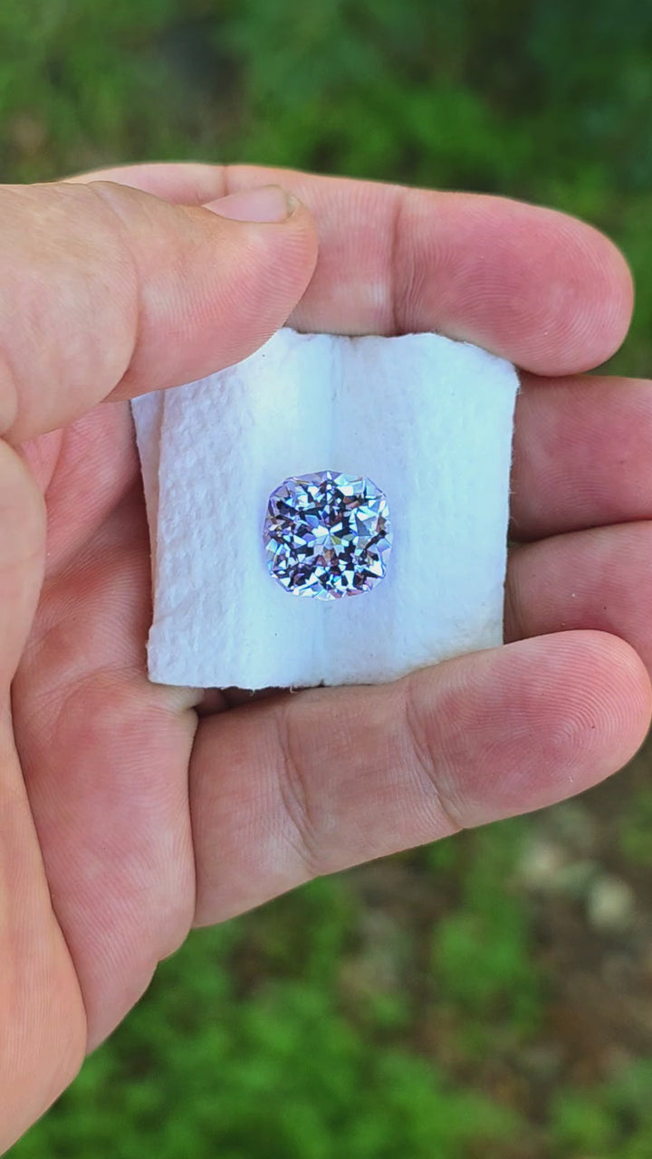 Lavender Lab Spinel, House Of Sylas Cushion Cut, 12.27 Carats