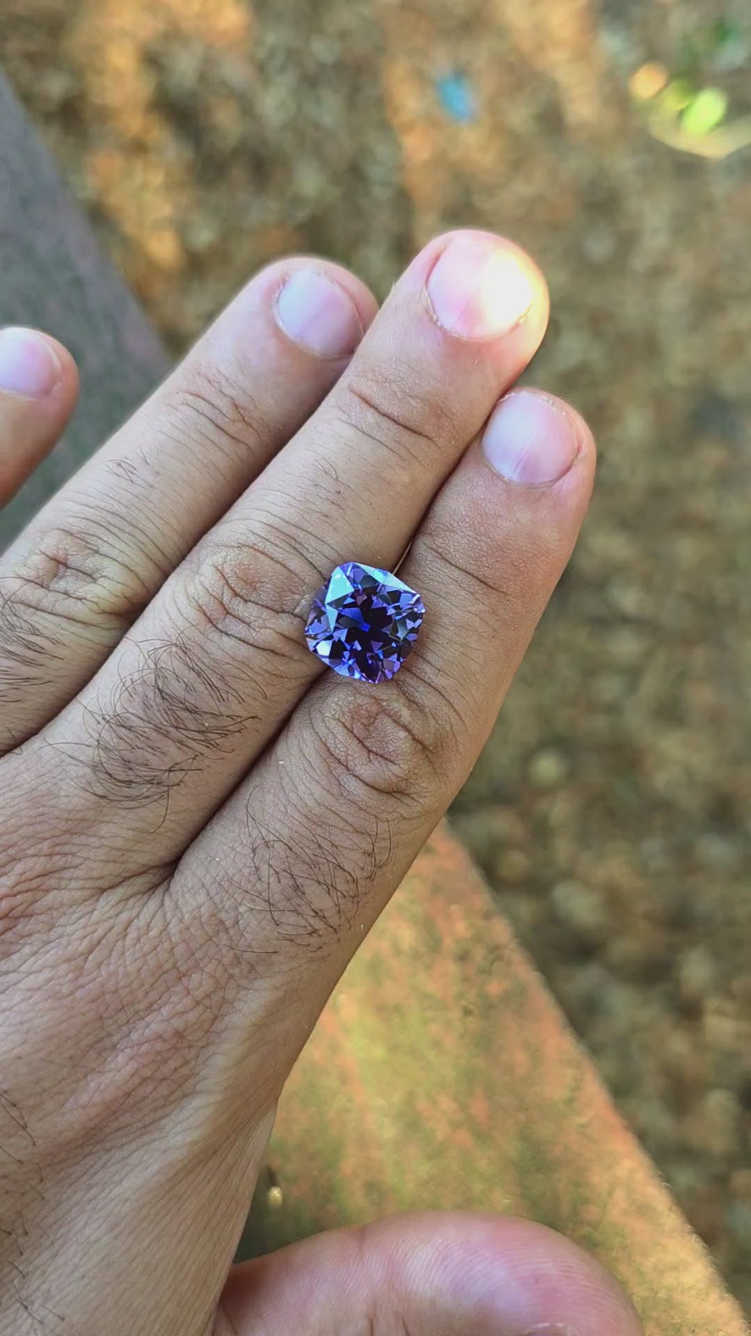 Light Purple Lab Sapphire, House Of Sylas Cushion Cut, 10.40 Carats