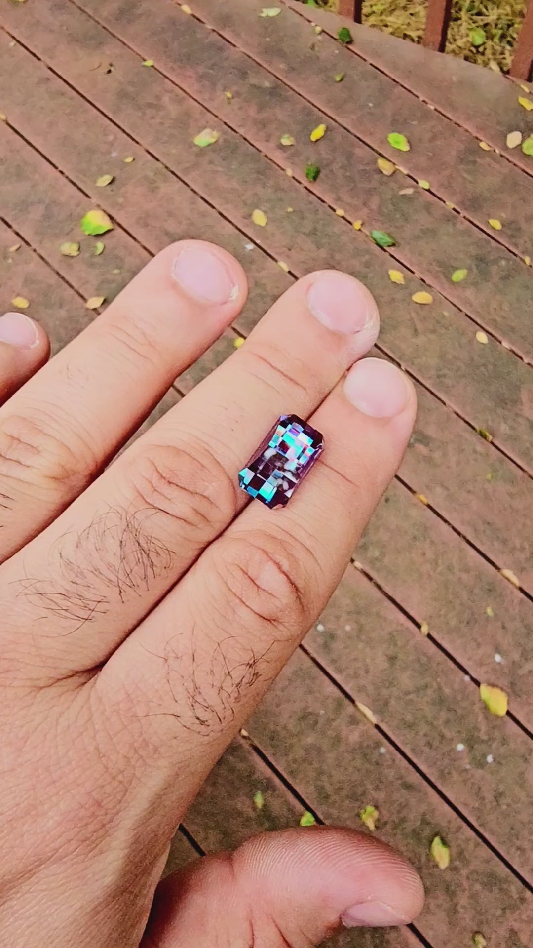 Bright Teal Colored Czochralski Alexandrite, Pixel Rectangle Cut, 10.8 Carats