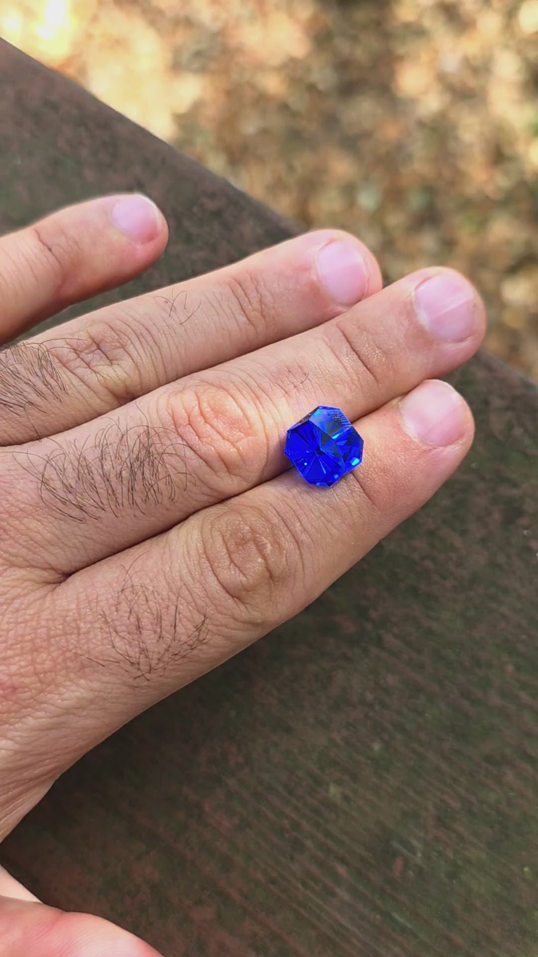 Djeva Fire Blue Lab Spinel, Tessellation Cut, 7.20 Carats