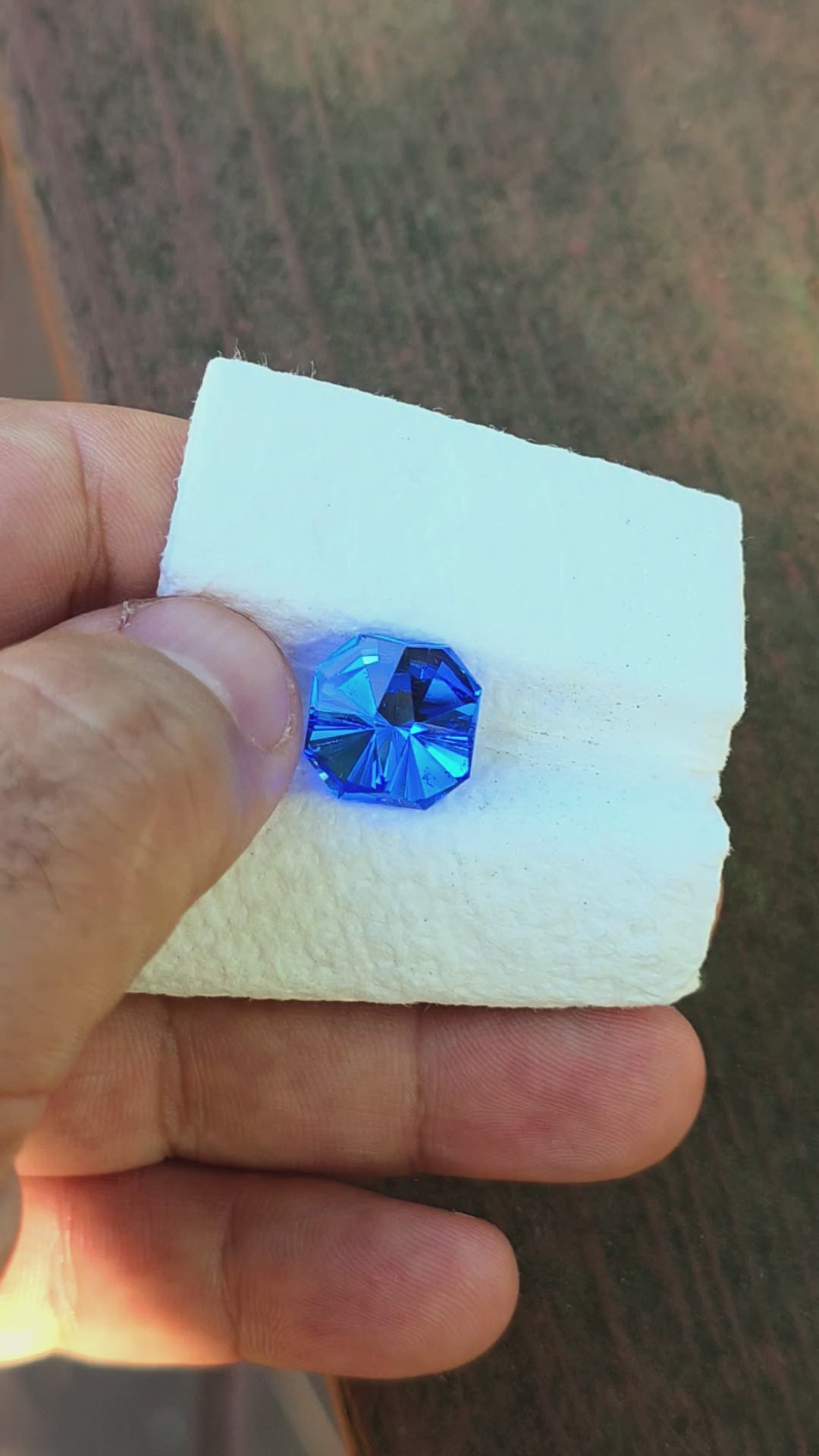 Czochralski Cobalt Spinel, Tessellation Cut, 11.07 Carats