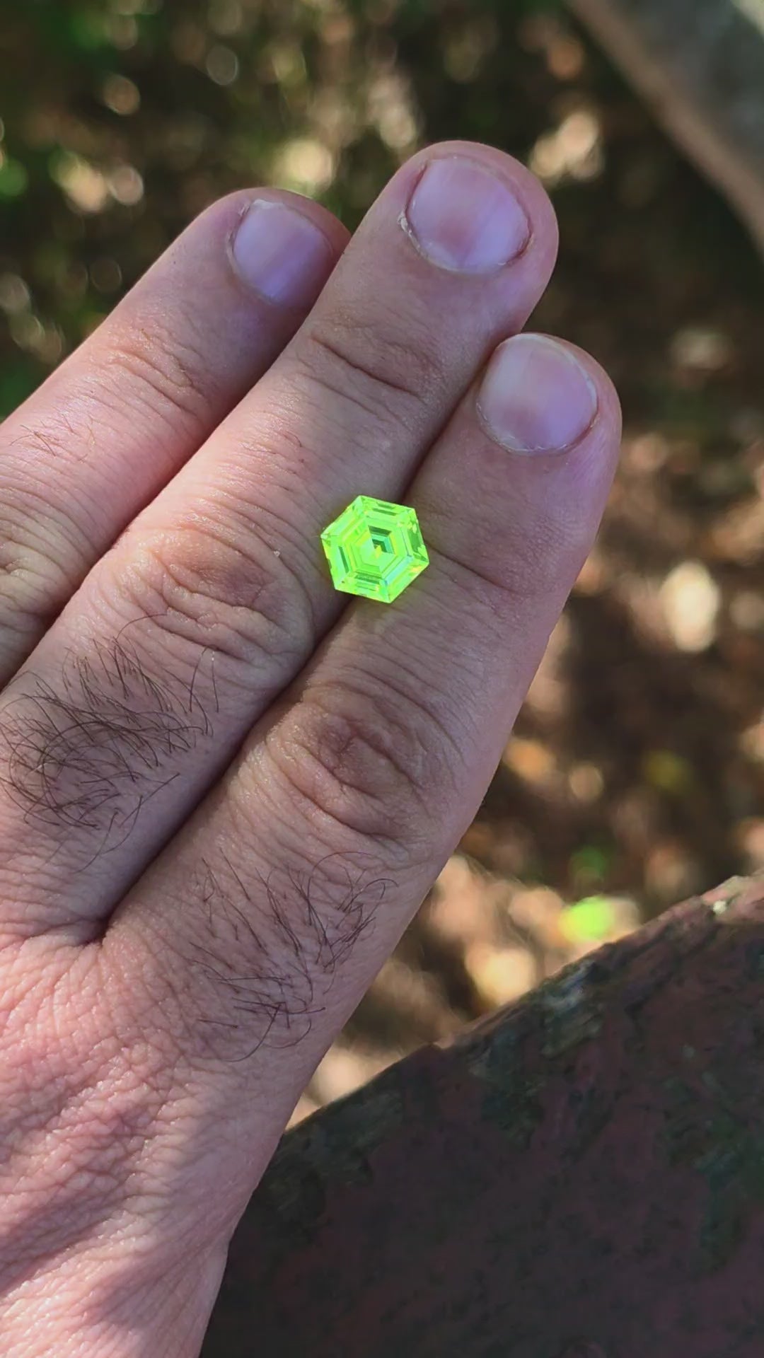Green LuAG, Hexagon Step Cut, 6.15 Carats