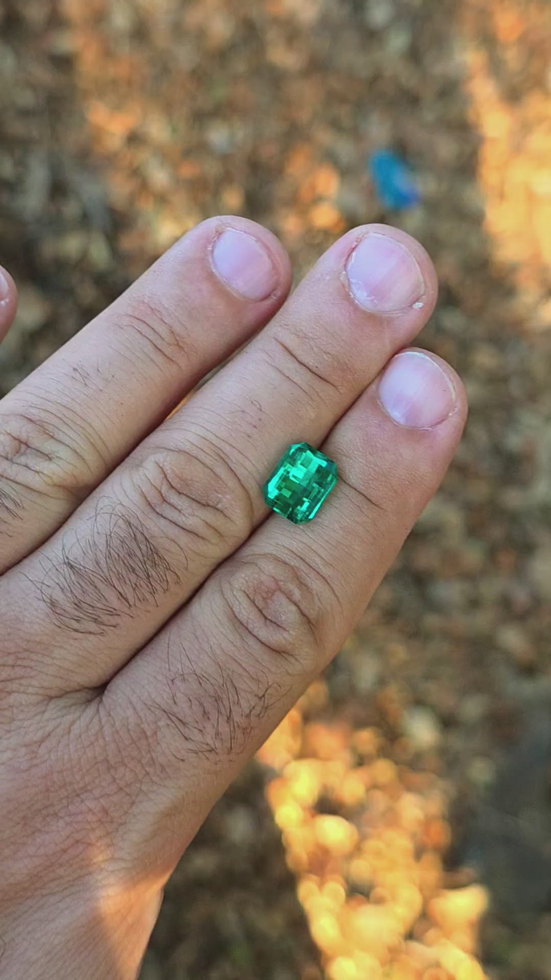 Colombian Color Green Lab Emerald, Pixel Rectangle Cut, 3.43 Carats