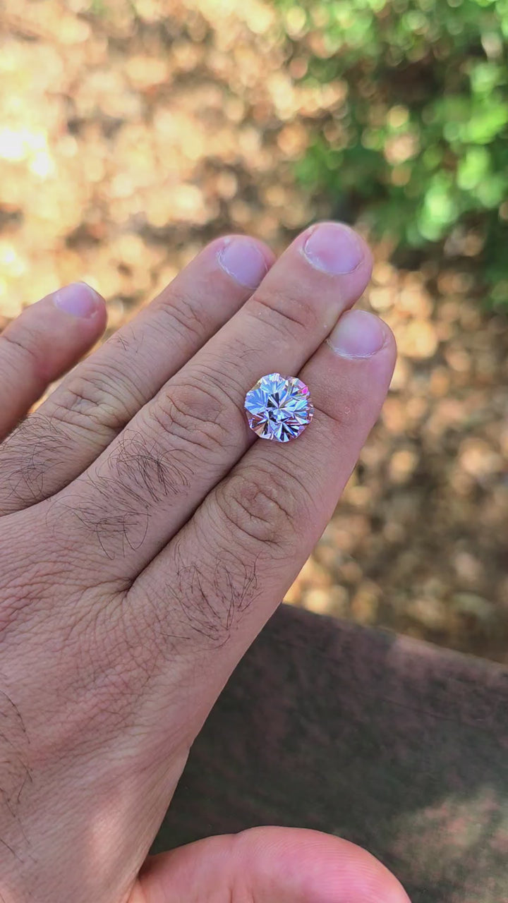 Purple Neodymium+ YAG, Gnome's Geode Cut, 10.70 Carats