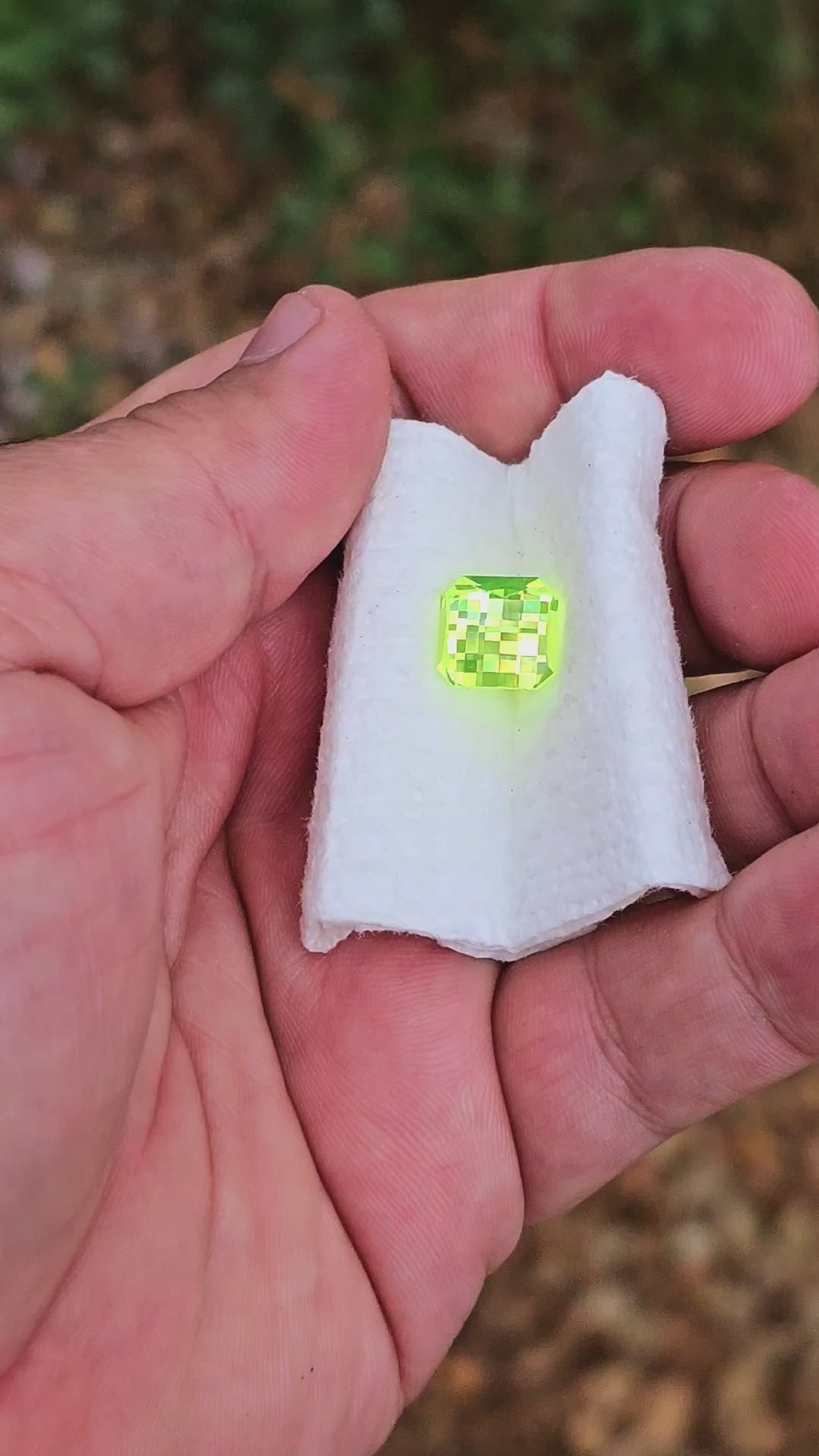 Green LuAG, Pixel Square Cut, 11.70 Carats