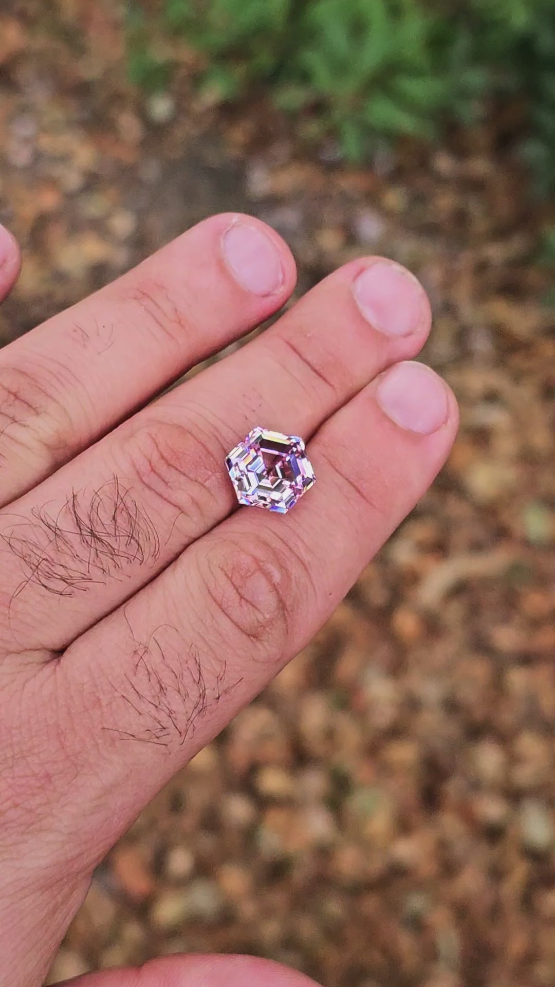 Purple Neodymium+ YAG, Hexagon Step Cut, 12.32 Carats