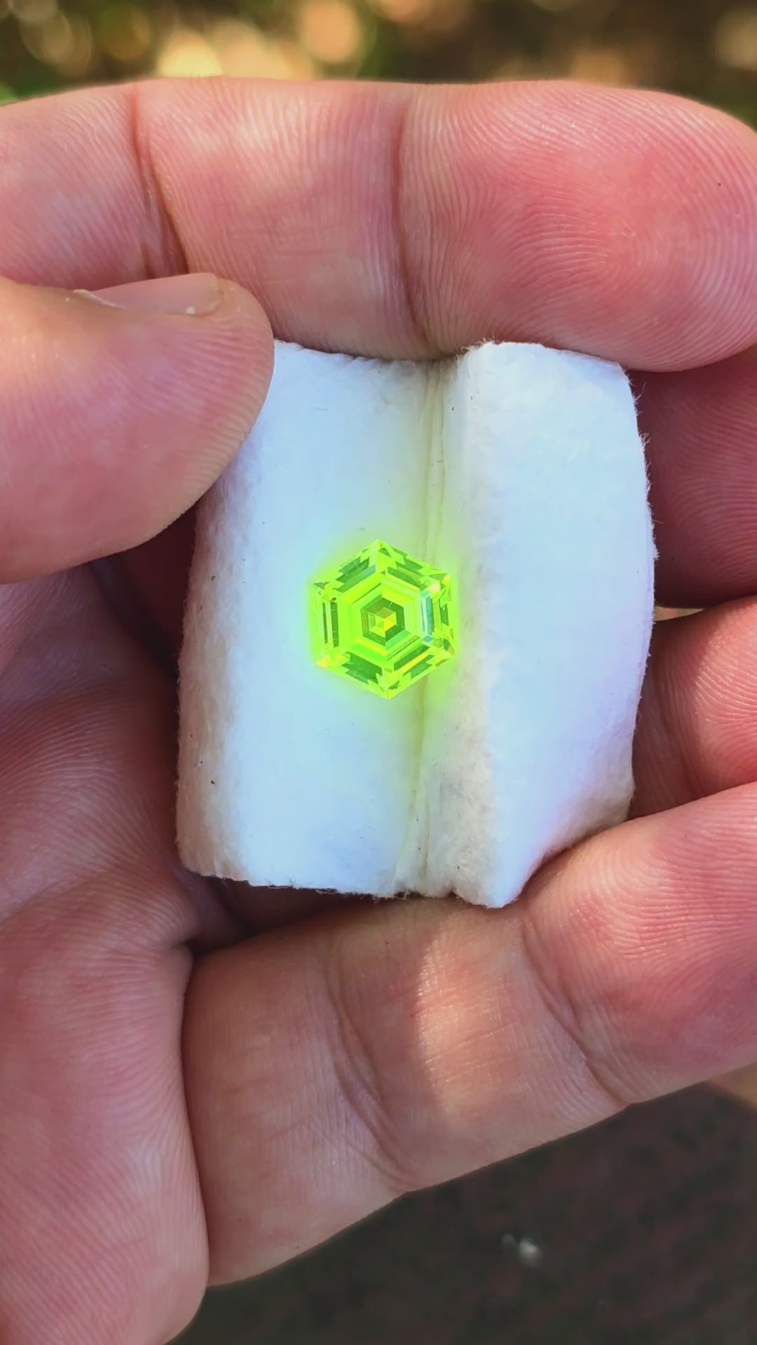 Green LuAG, Hexagon Step Cut, 6.15 Carats
