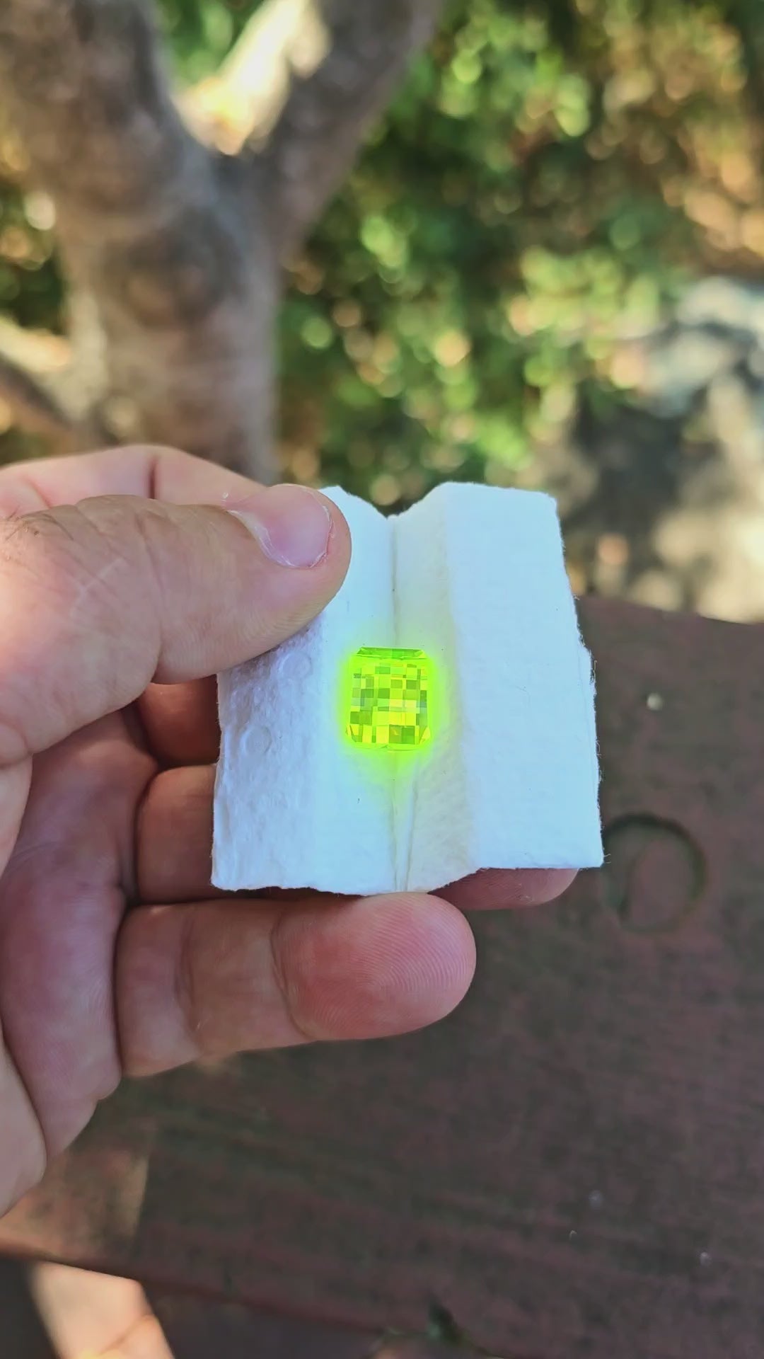 LuAG "ULTRA GREEN", Pixel Rectangle Cut, 17.40 Carats