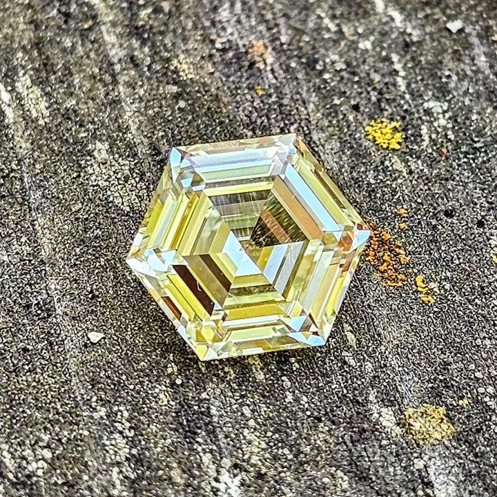 Pale Ghost Green Garnet, Hexagon Step Cut, 4.49 Carats