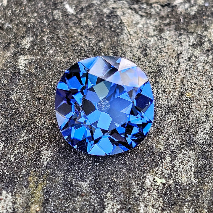 Blue Czochralski Lab Sapphire, Antique Cushion Cut, 7.98 Carats