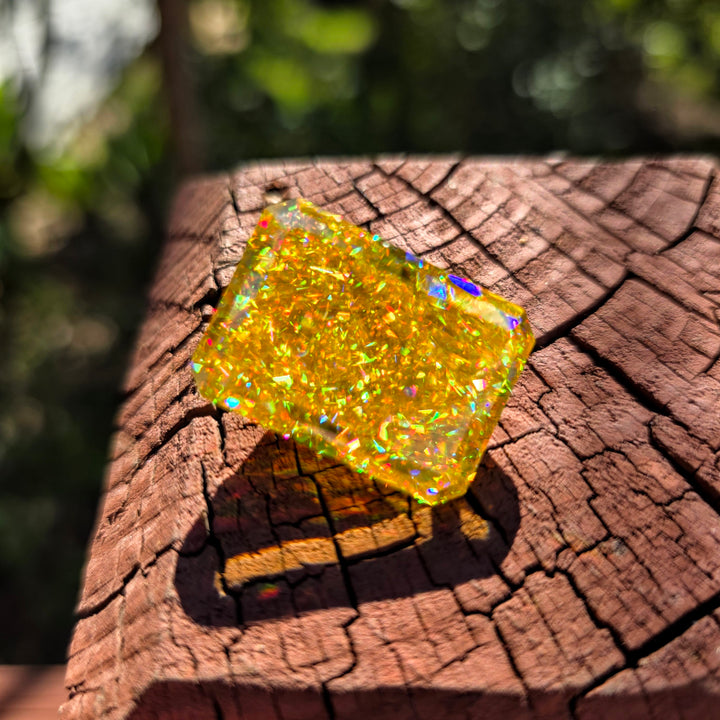 White Rutile 🌈🍭🦄, Crushed Ice Rectangle Cut, 83.50 Carats