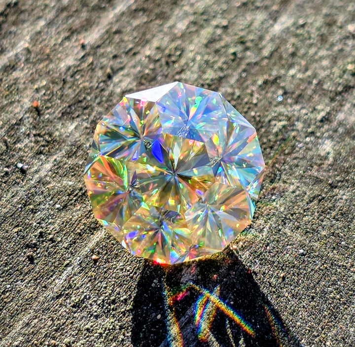 White Rutile 🌈🍭🦄, Gnome's Geode Cut, 10.40 Carats
