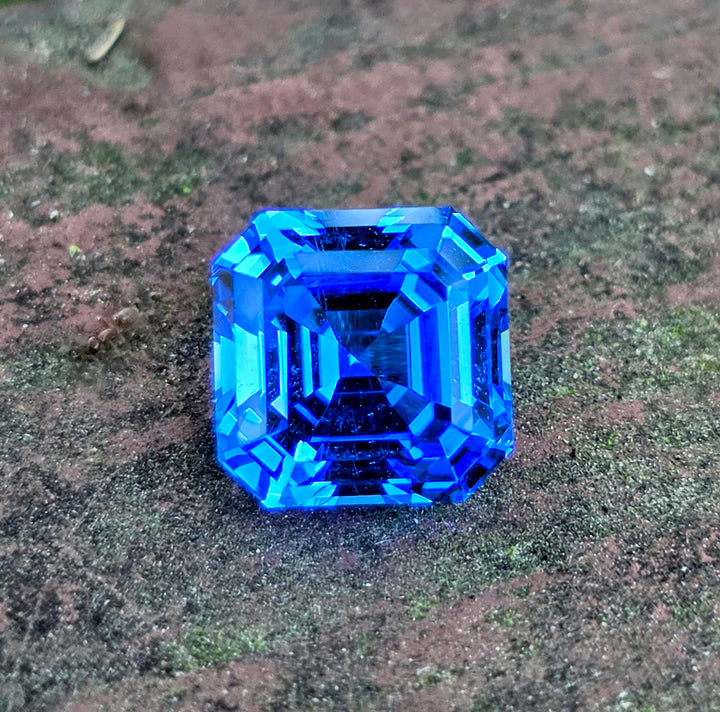 Czochralski Cobalt Spinel, Asscher Cut, 5.82 Carats