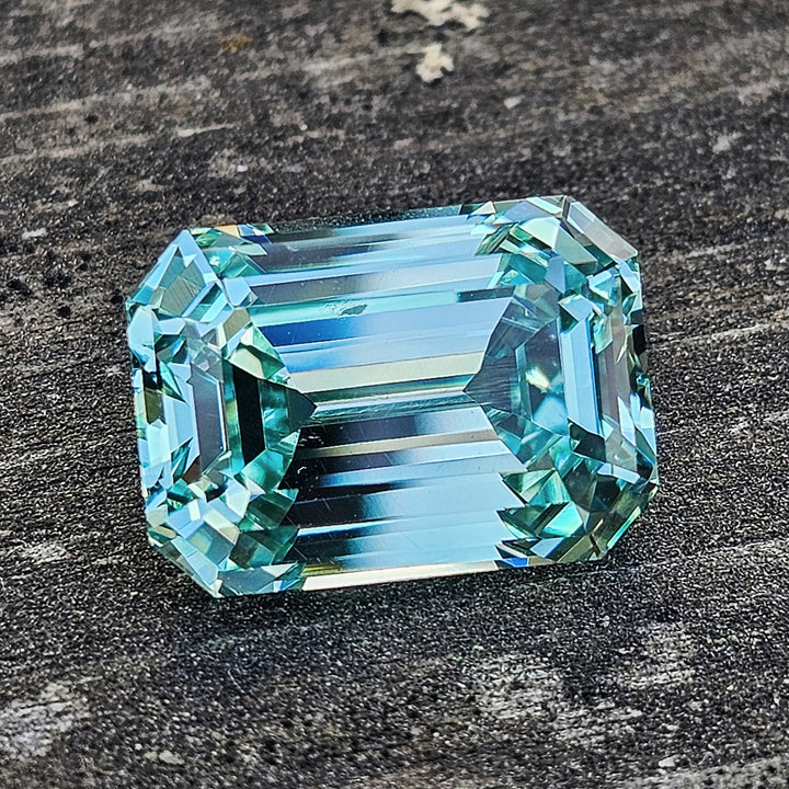 Pastel Mint Laser Garnet, Emerald Cut, 15.91 Carats