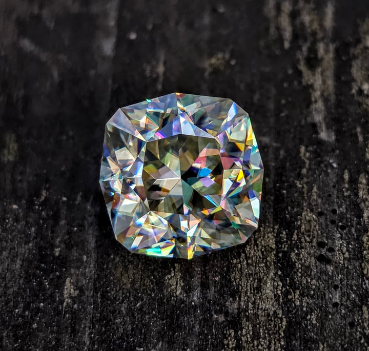 White Rutile 🌈🍭🦄, House Of Sylas Cushion Cut, 5.80 Carats