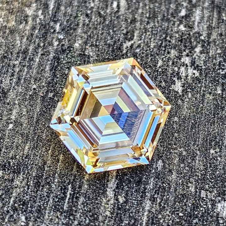 Experimental Samarium YAG, Hexagon Step Cut, 5.43 Carats