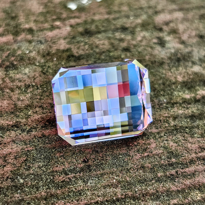 Purple Neodymium YAG, Pixel Rectangle Cut, 15.32 Carats