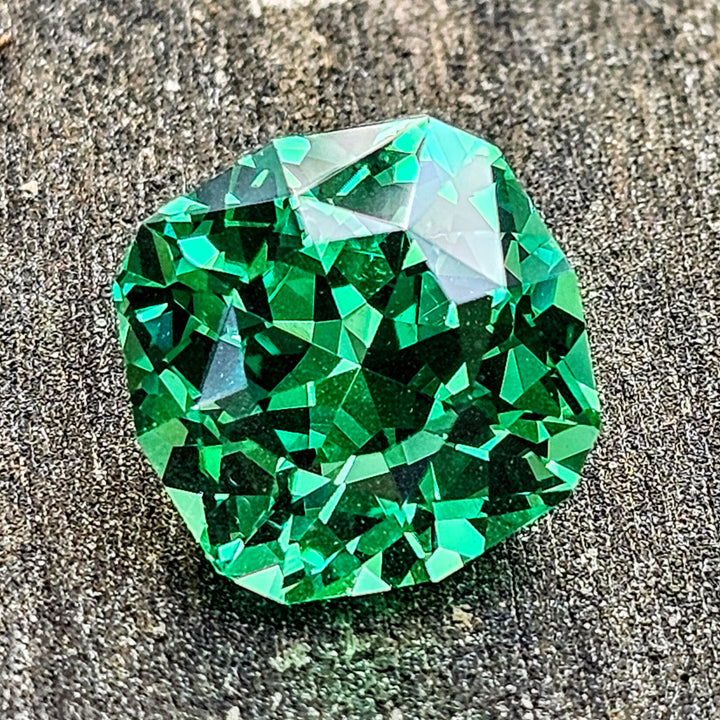 Vivid Green Vanadium YAG, House Of Sylas Cushion Cut, 9.60 Carats