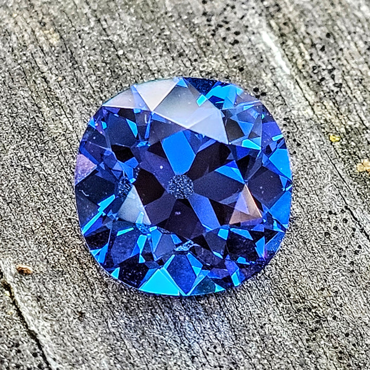 Rare Experimental Blue Lab Spinel, Antique Cushion Cut, 8.77 Carats