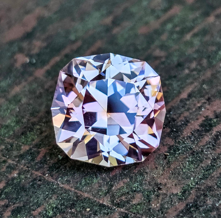 Peachy 🍑 "Morganite" Colored Lab Sapphire, House Of Sylas Cushion Cut, 8.00 Carats