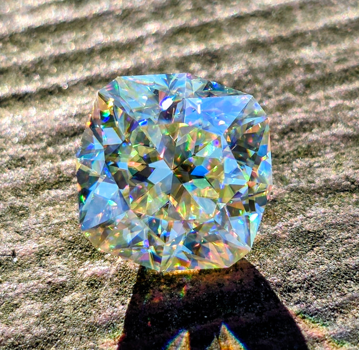 White Rutile 🌈🍭🦄, House Of Sylas Cushion Cut, 6.05 Carats