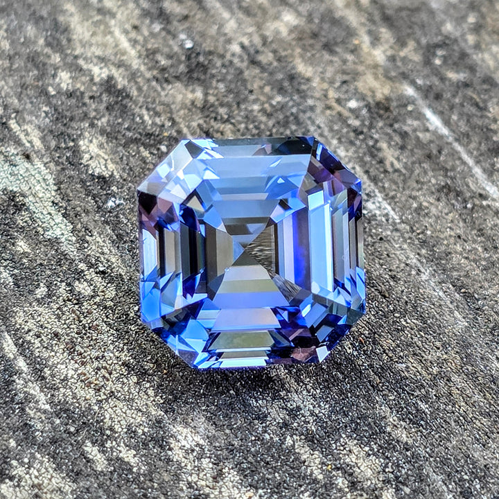 Blue Czochralski Lab Sapphire, Asscher Cut, 10.66 Carats