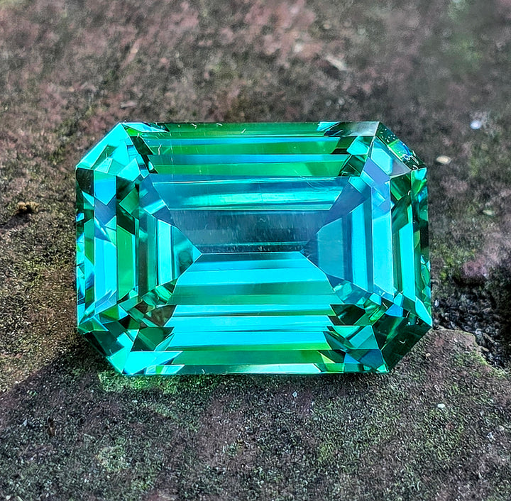 Repurposed Teal "Paraiba" YAG, Emerald Cut, 31.27 Carats