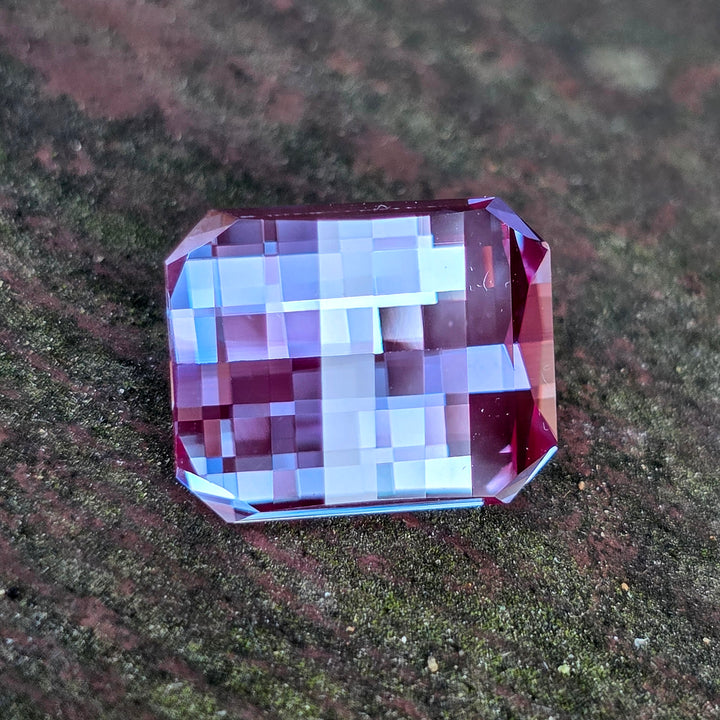 Repurposed Laser Alexandrite, Pixel Rectangle Cut, 9.56 Carats