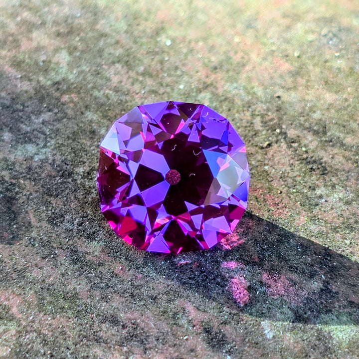 Purple Lab Sapphire, Antique Cushion Cut, 8.83 Carats