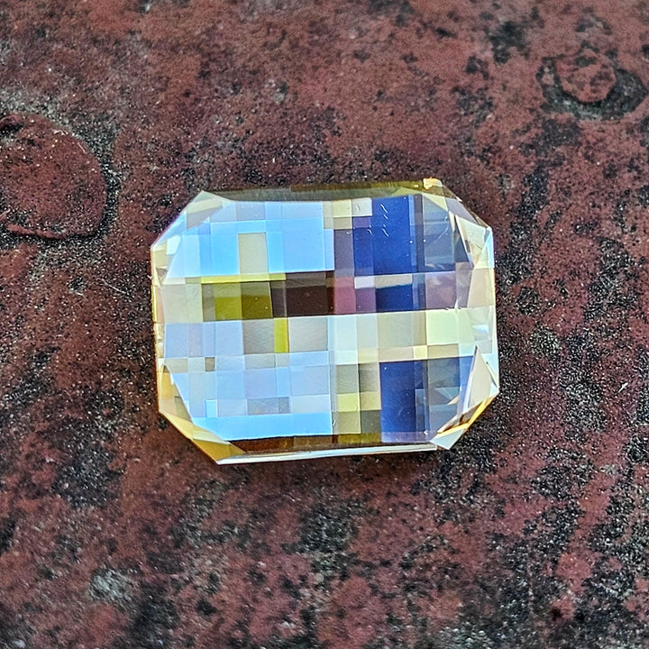 Experimental Samarium YAG, Pixel Rectangle Cut, 11.20 Carats