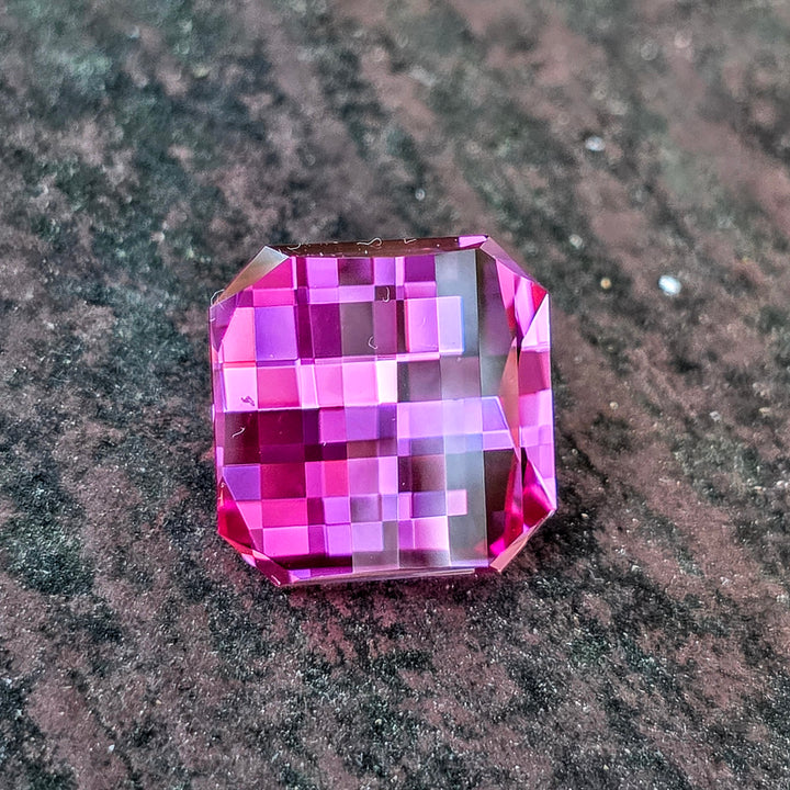 Star Wars Pink Laser Ruby, Pixel Square Cut, 8.25 Carats