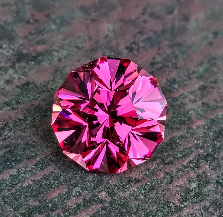 Czochralski Titanium Pink Sapphire, Gnome's Geode Cut, 12.25 Carats