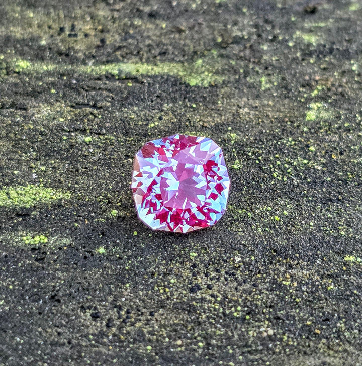 Bright Teal Colored Czochralski Alexandrite, House Of Sylas Cushion Cut, 2.32 Carats